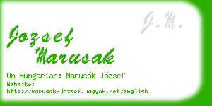 jozsef marusak business card
